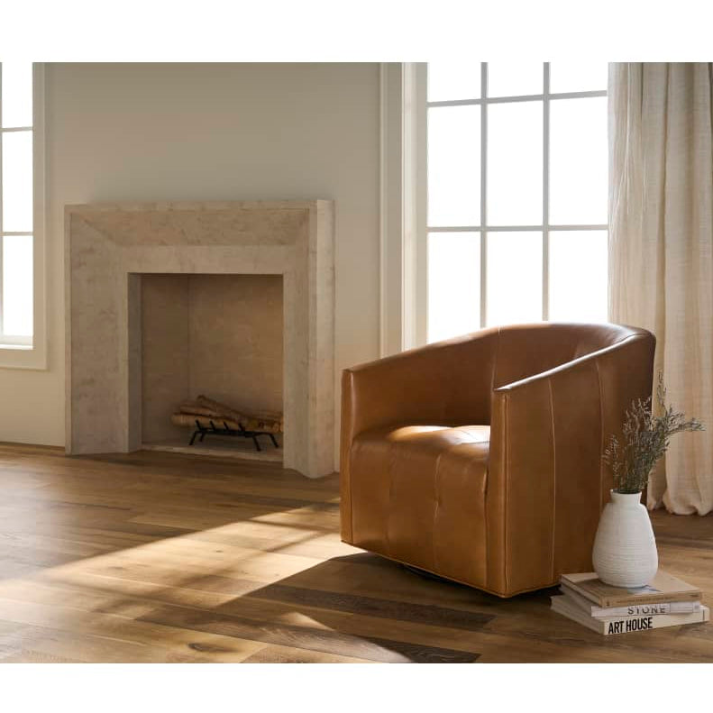 Rowe Furniture Pate Leather Swivel Chair ~ Available To Custom Order In All Leathers - Image 1