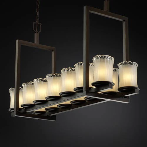 Fourteen-Light Short Bridge Chandelier - Image 1