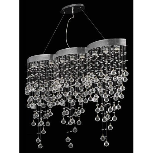 Galaxy Chrome Nine-Light Chandelier with Clear Royal Cut Crystals - Image 1