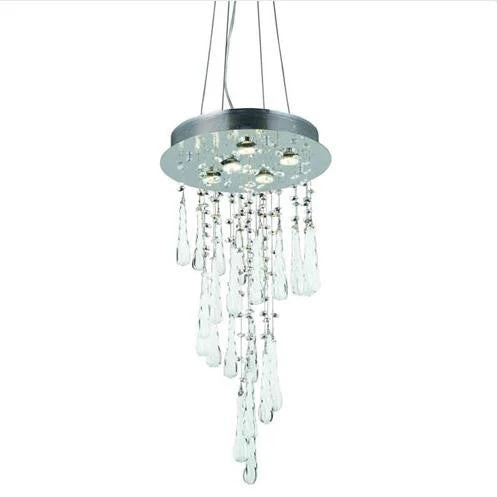 Chrome Five Light 26-in Chandelier - Image 1