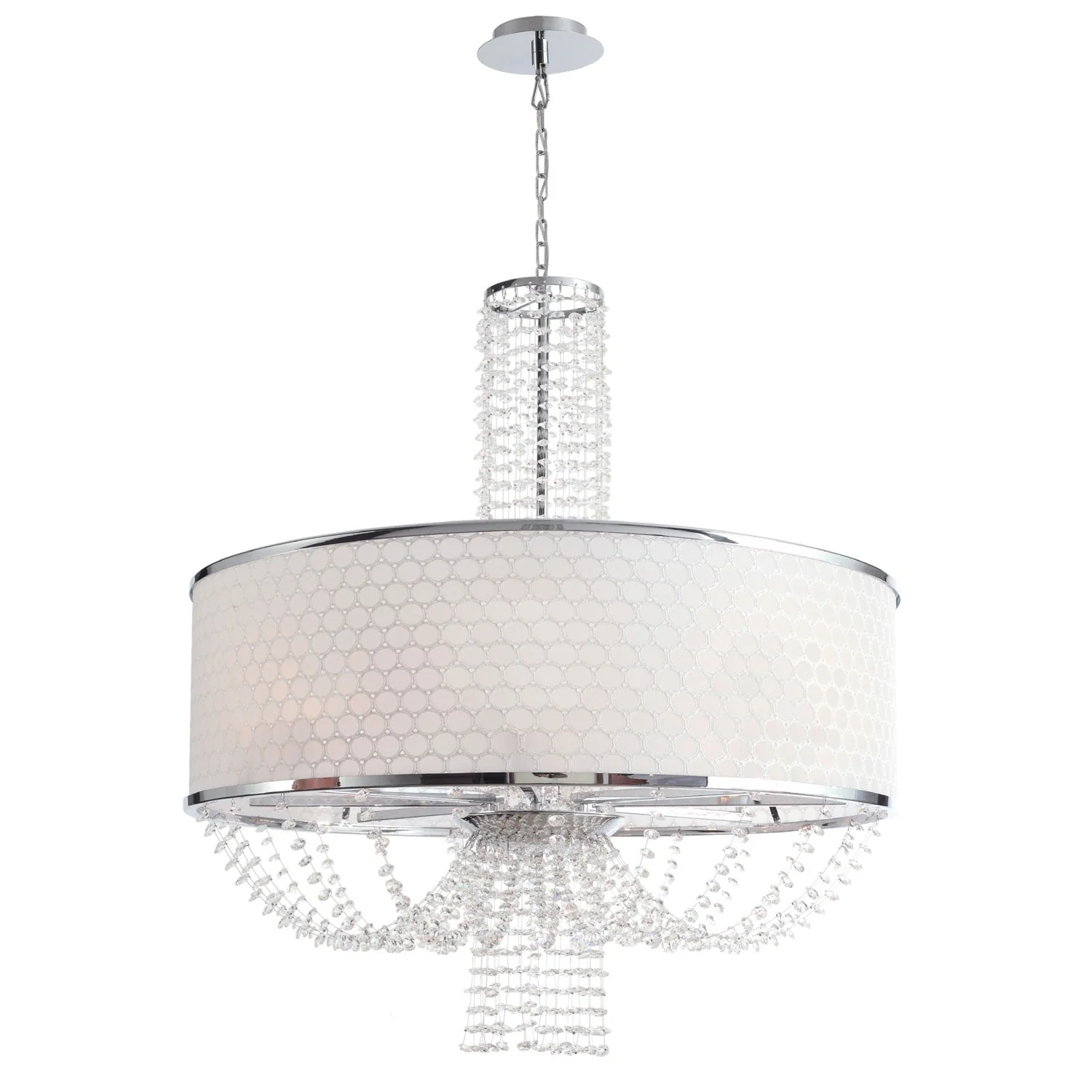 Group Allure Chrome Eight-Light Pendant with Hand Polished Crystal - Image 1