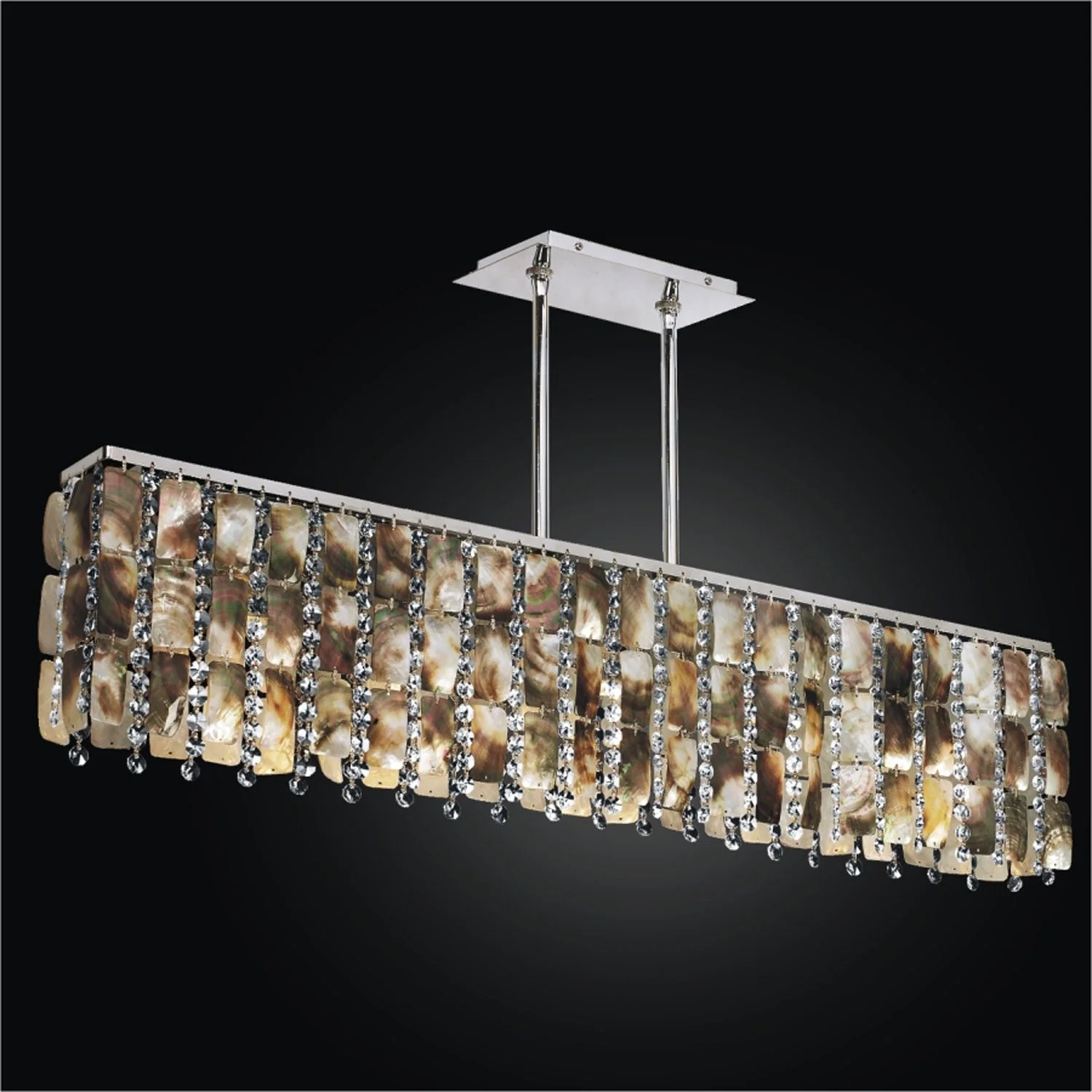 Moon Beams Chrome 37-Inch Convertible Island Pendant - Image 1