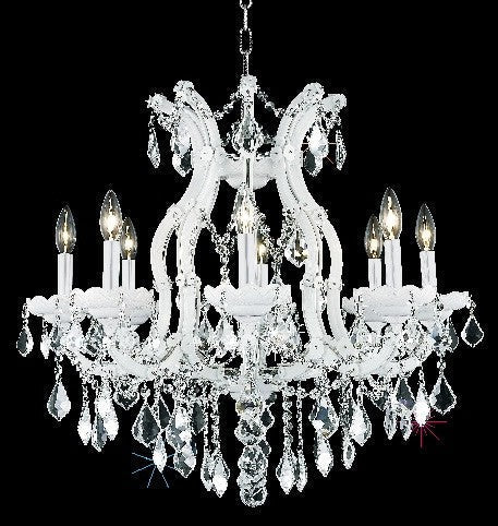Maria Theresa 9-light crystal chandelier in white finish - Image 1