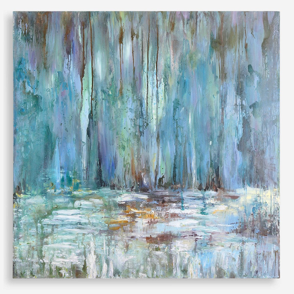 Uttermost Blue Waterfall Hand Painted Canvas - Image 2