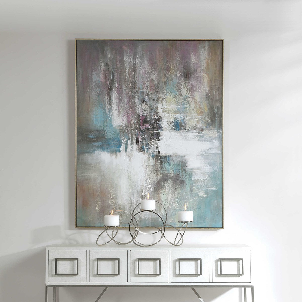 Uttermost Elevation Contemporary Hand Painted Canvas - Image 2