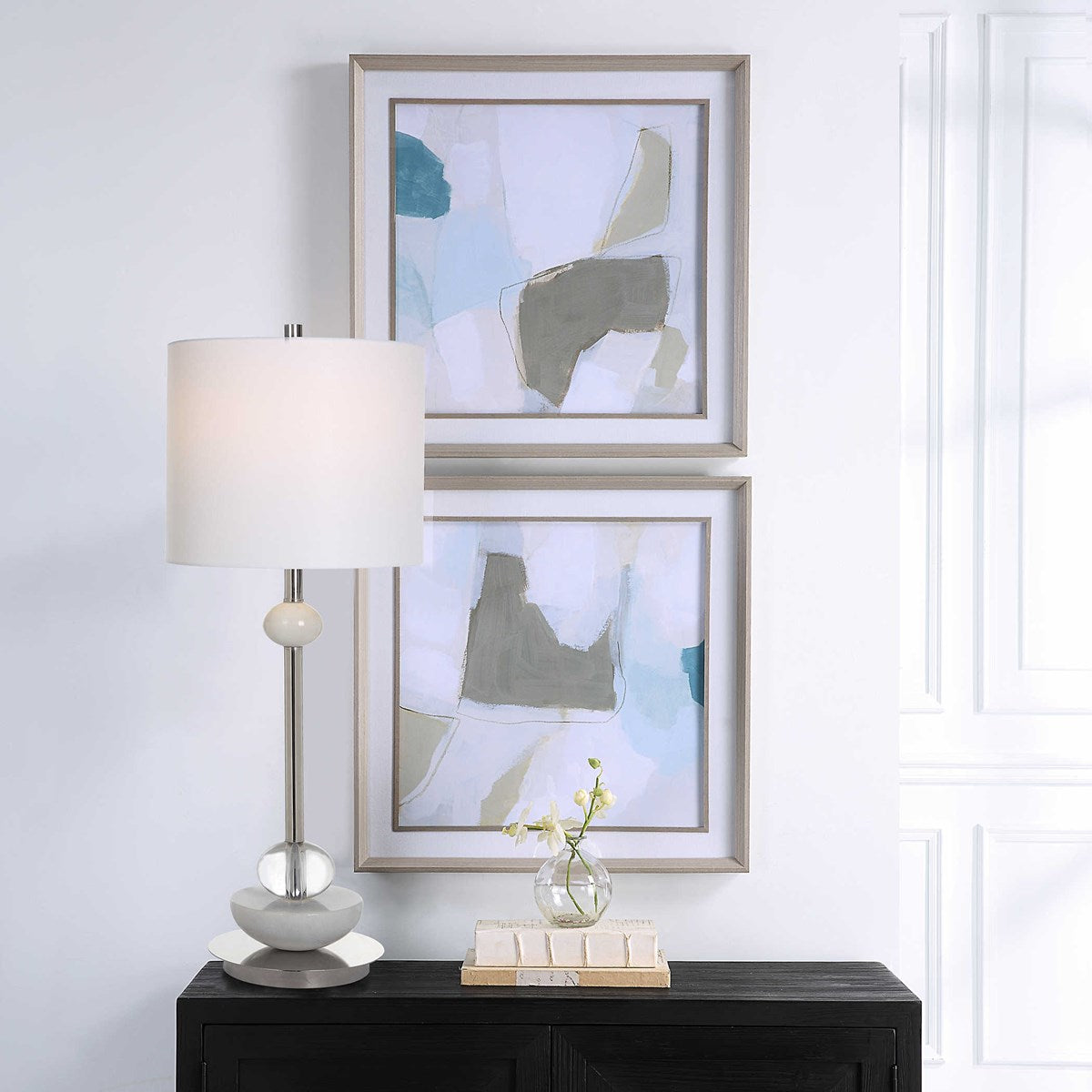 Uttermost Mist Shapes Set of 2 Framed Prints - Image 1