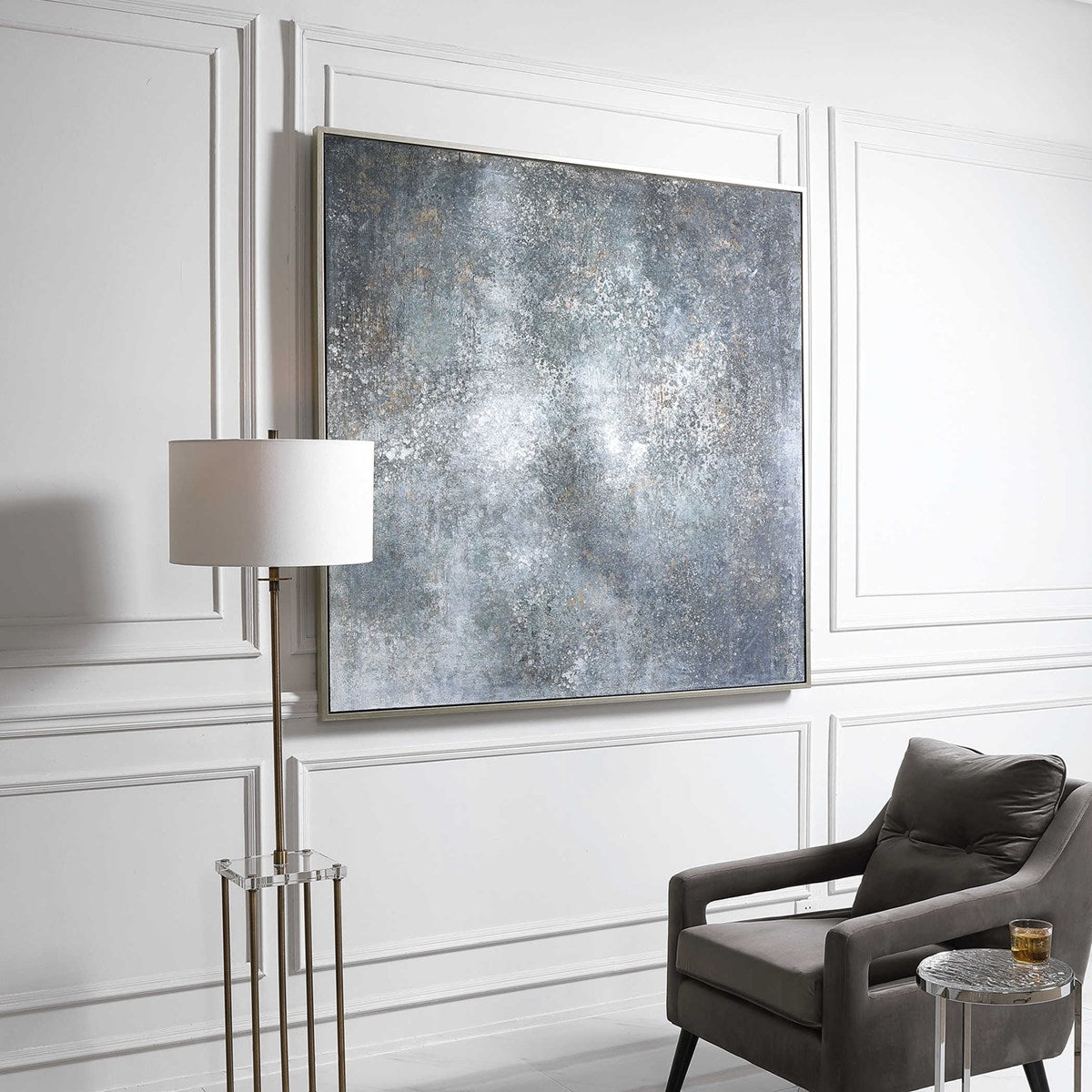 Uttermost Evening Sky Modern Abstract Hand Painted Canvas - Image 3
