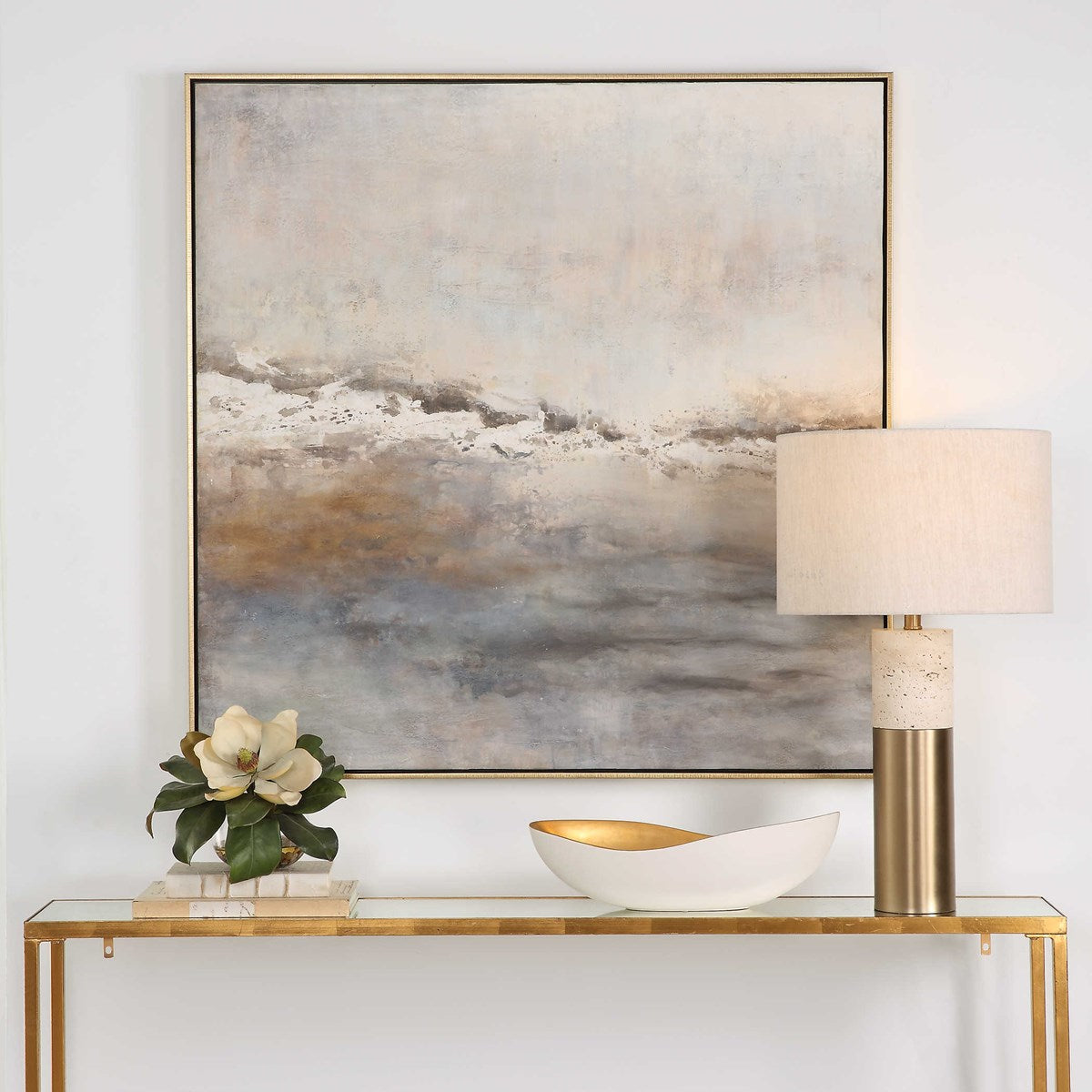 Uttermost Storm Clouds Abstract Hand Painted Canvas - Image 2