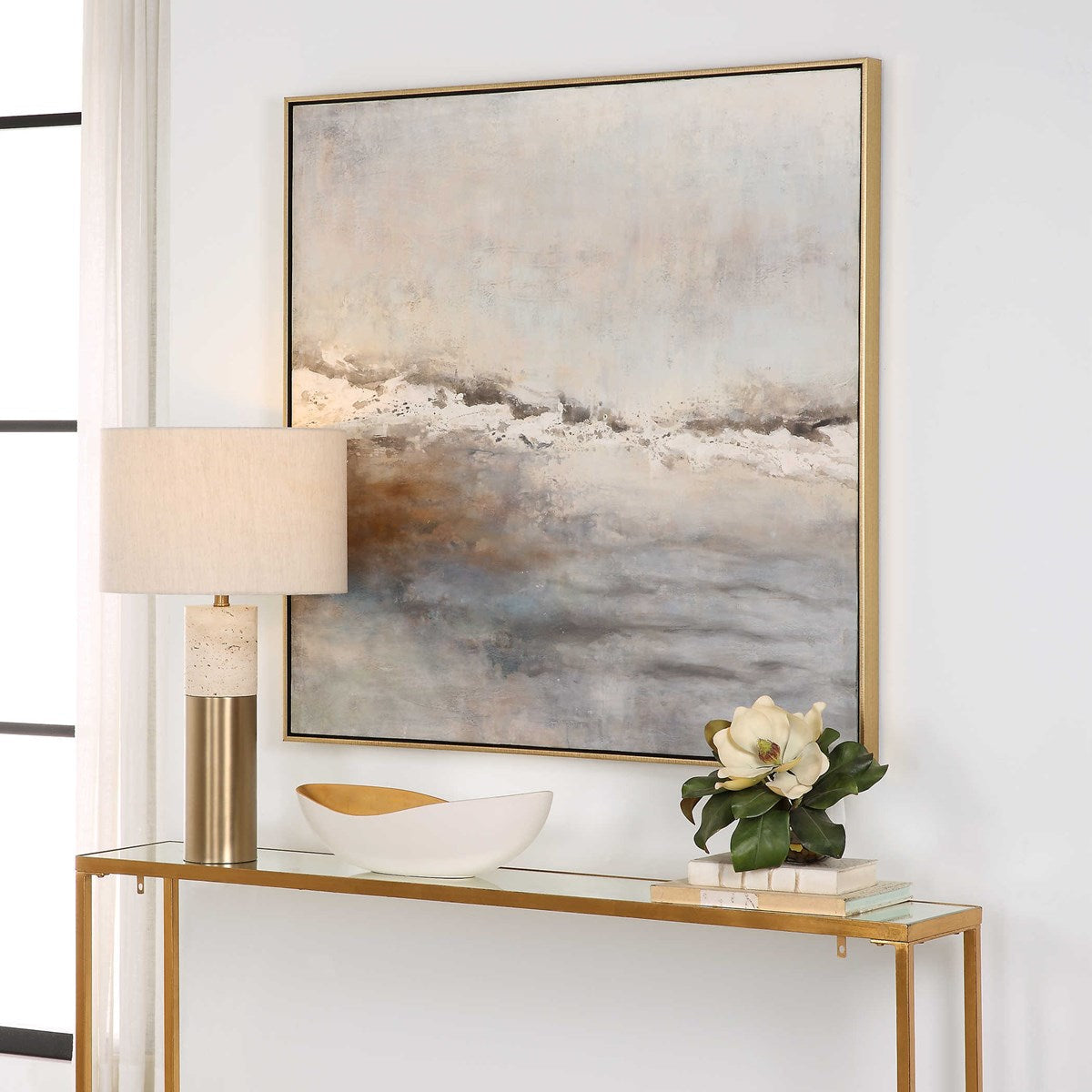 Uttermost Storm Clouds Abstract Hand Painted Canvas - Image 3