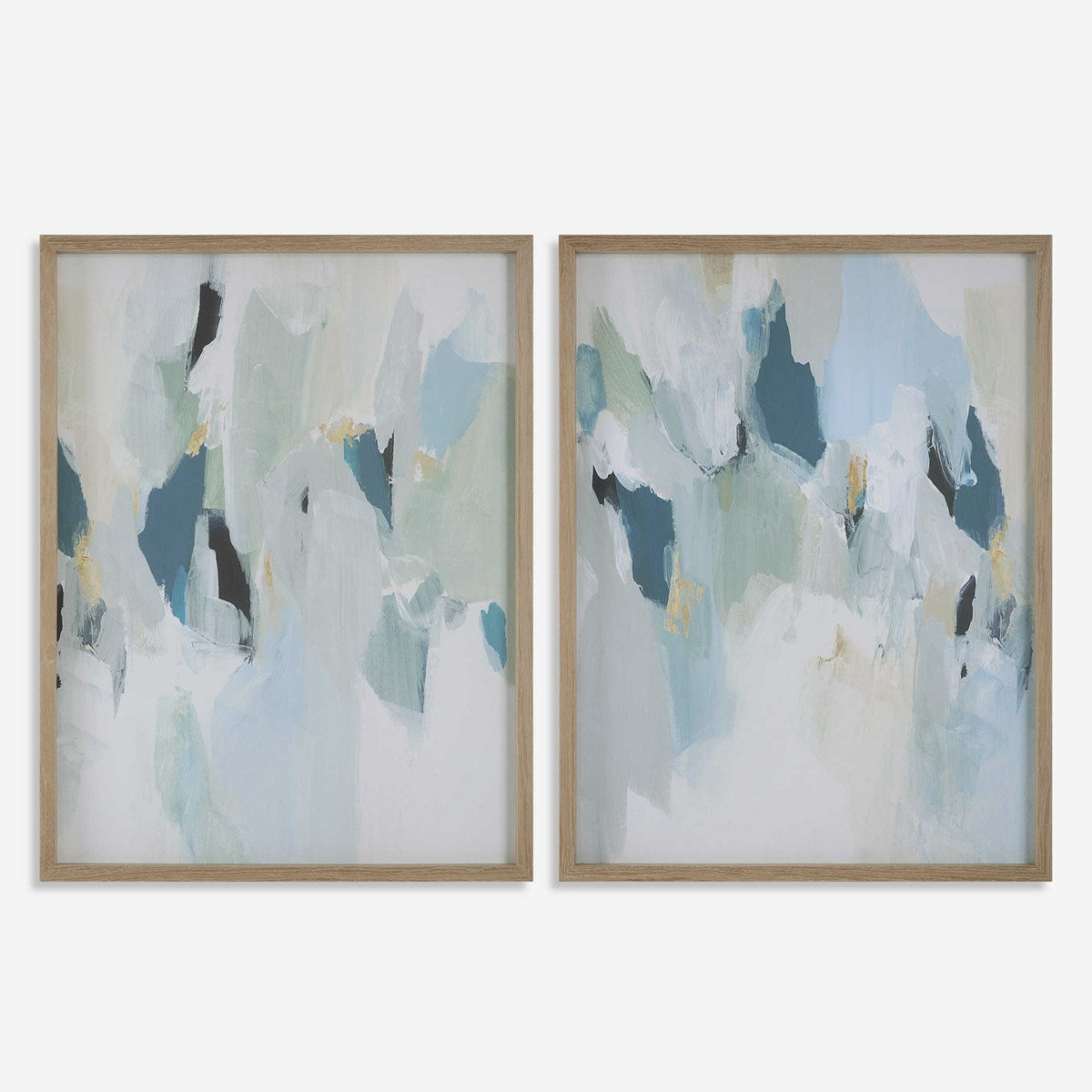 Uttermost Seabreeze Modern Coastal Set of 2 Framed Canvas - Image 2
