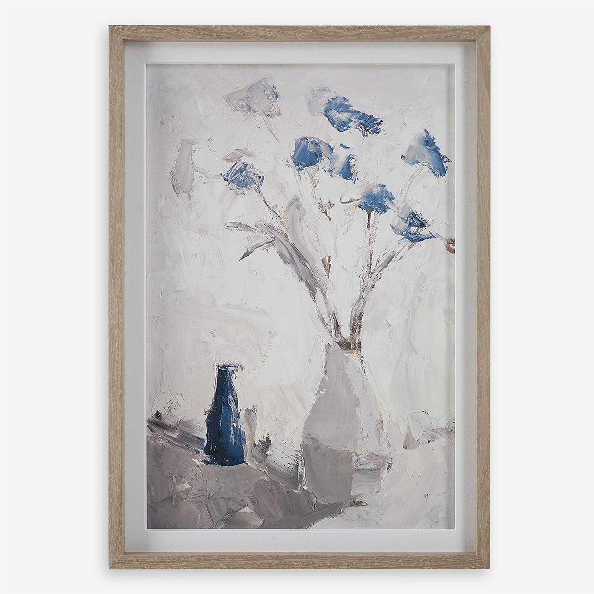 Uttermost Blue Flowers In Vase Framed Print - Image 2