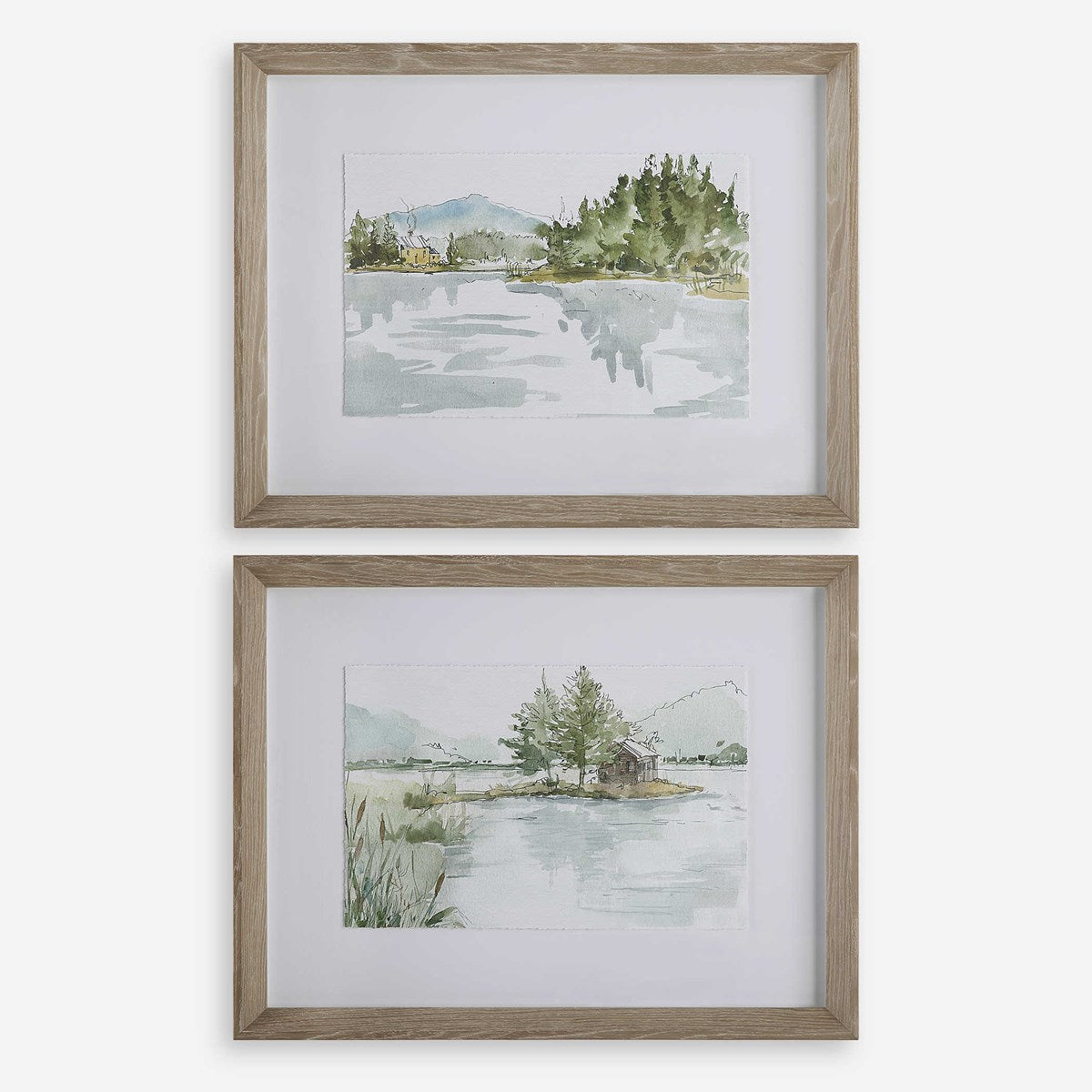 Uttermost Serene Lake Set of 2 Framed Prints - Image 2