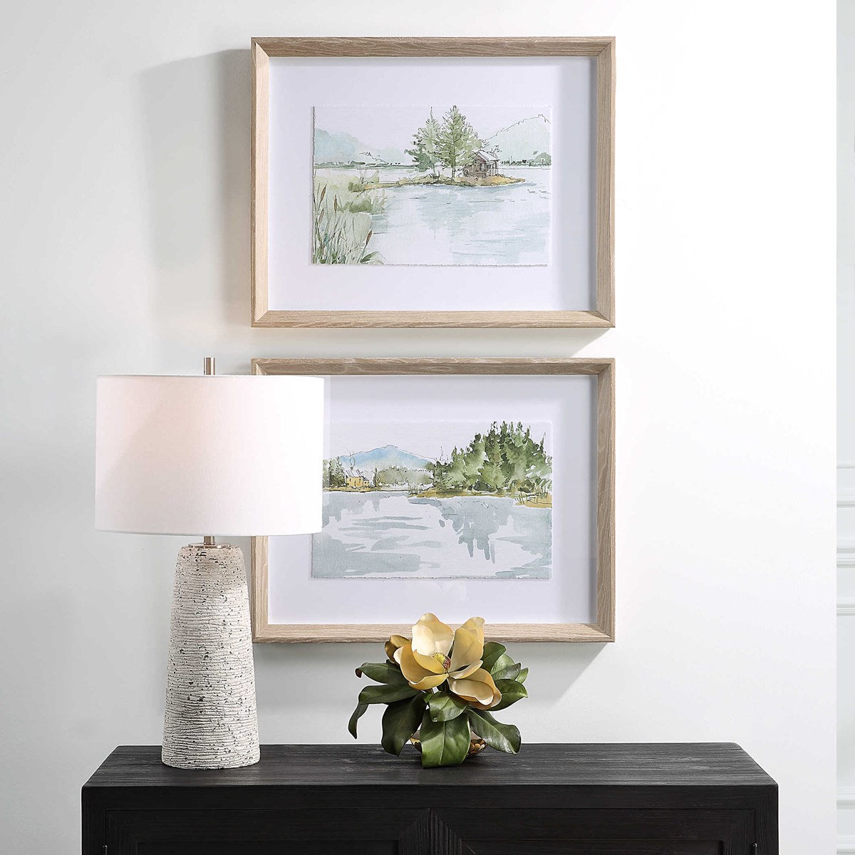 Uttermost Serene Lake Set of 2 Framed Prints - Image 1