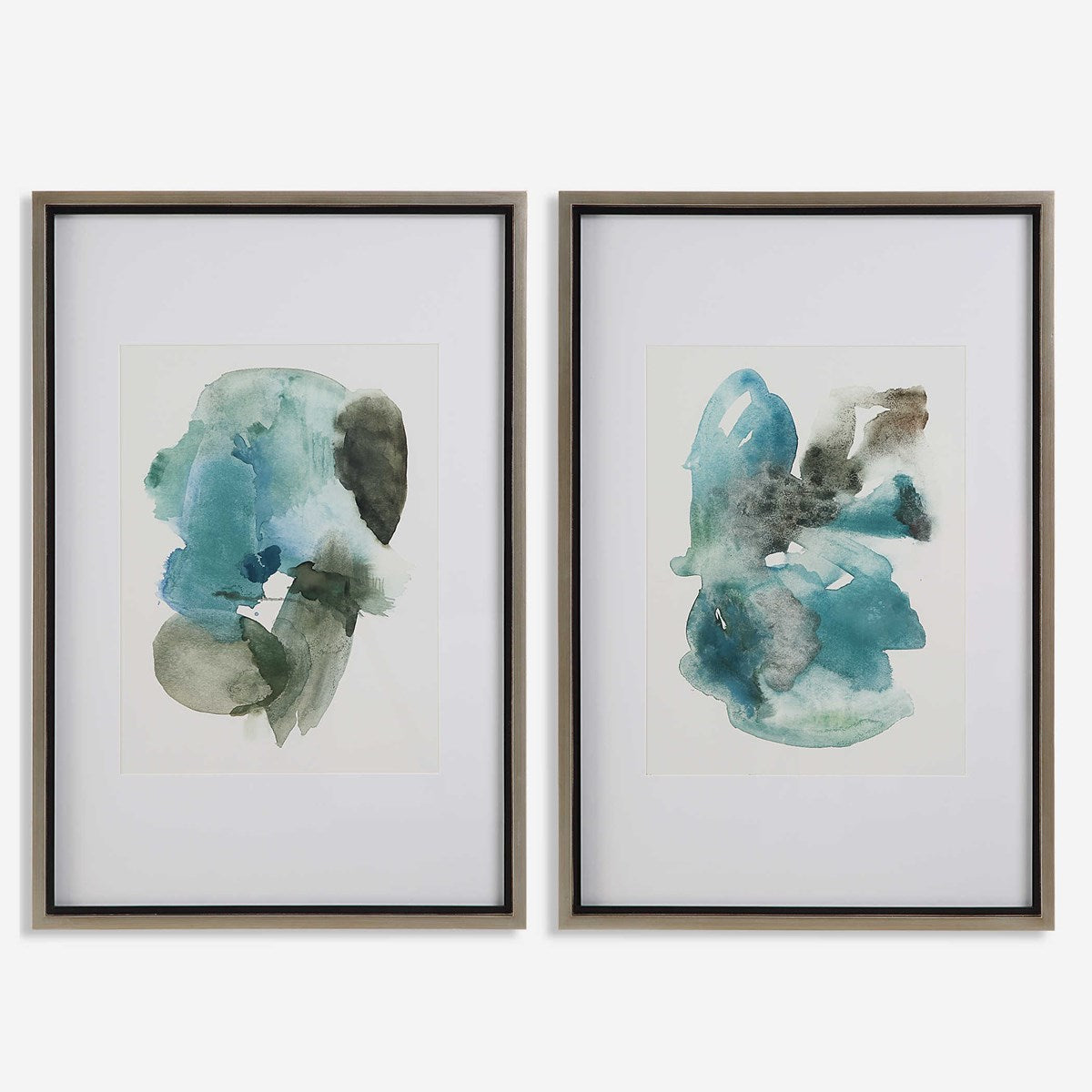 Uttermost Blueprints Watercolor Set of 2 Framed Prints