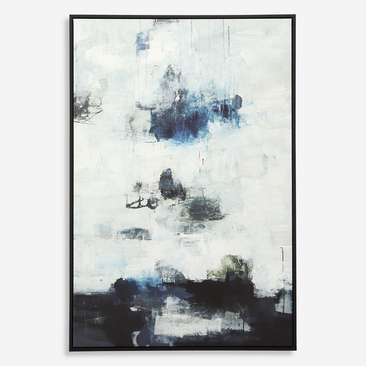 Uttermost Black And Blue Framed Canvas - Image 2