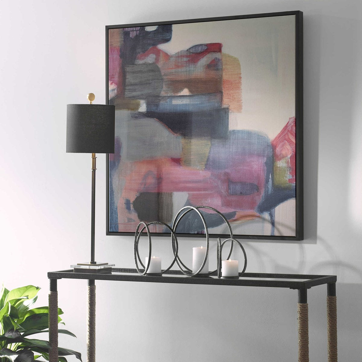 Uttermost Geranium And Ginger Framed Canvas - Image 3