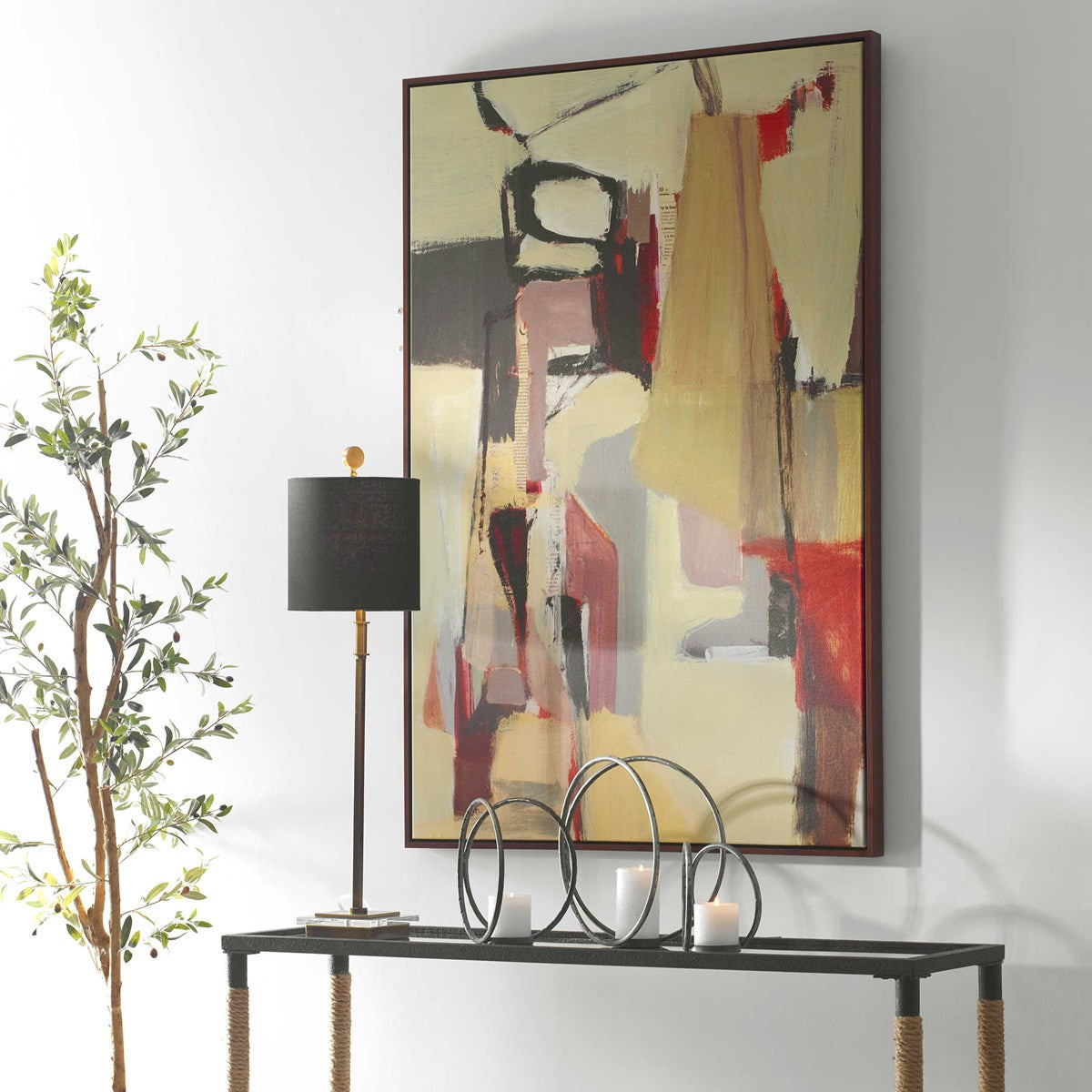 Uttermost Peaches Mixed Media Framed Canvas - Image 3