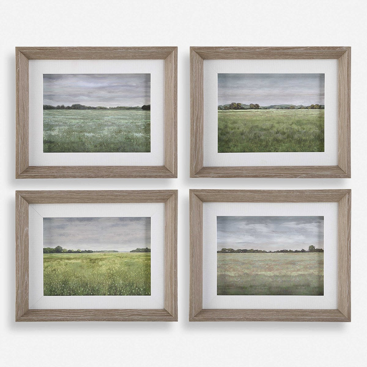 Uttermost Quiet Meadows Landscape Set of 4 Framed Prints