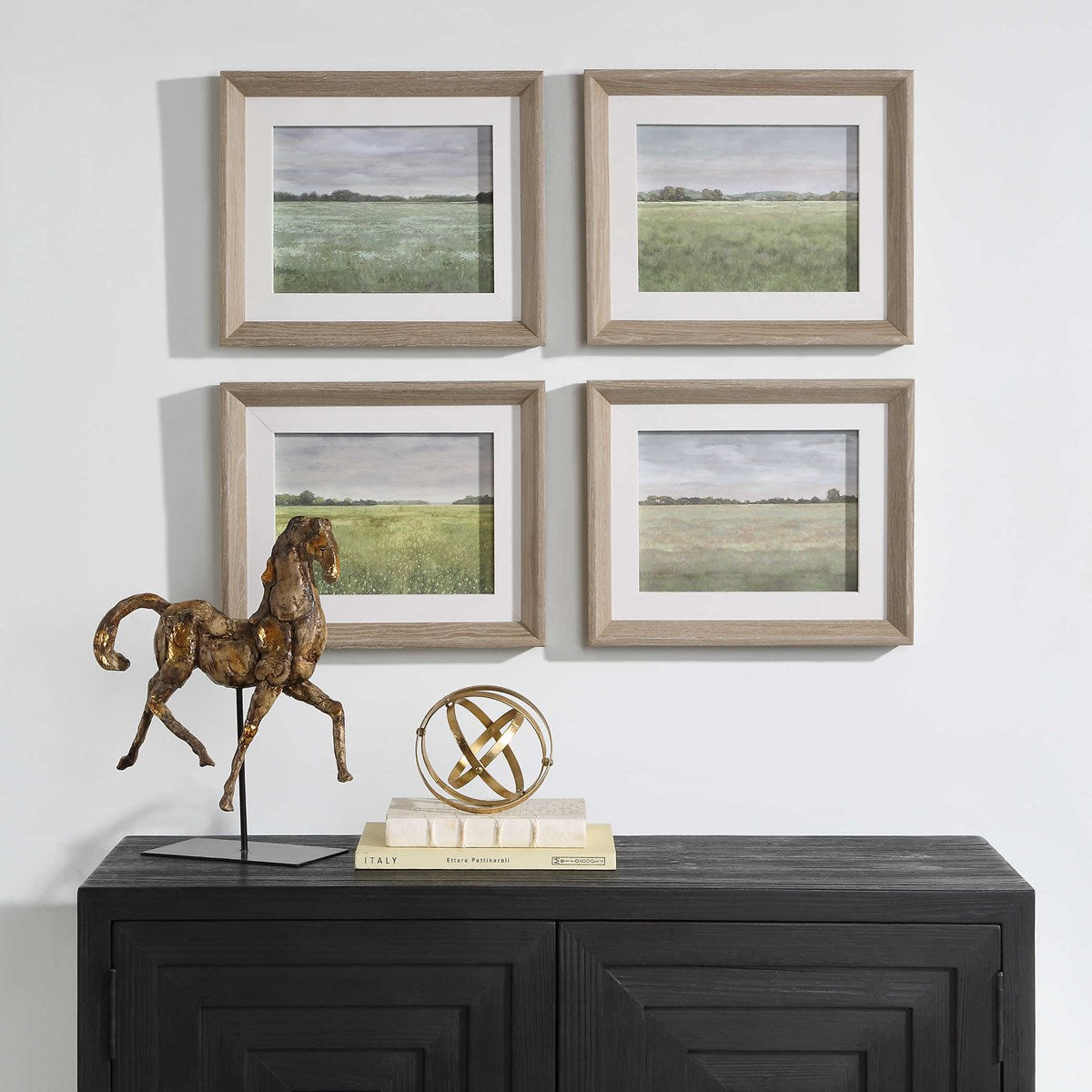 Uttermost Quiet Meadows Landscape Set of 4 Framed Prints - Image 2