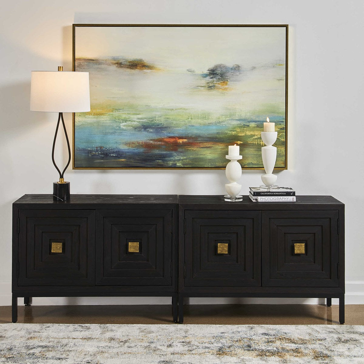 Uttermost Textured Land Abstract Framed Canvas - Image 1