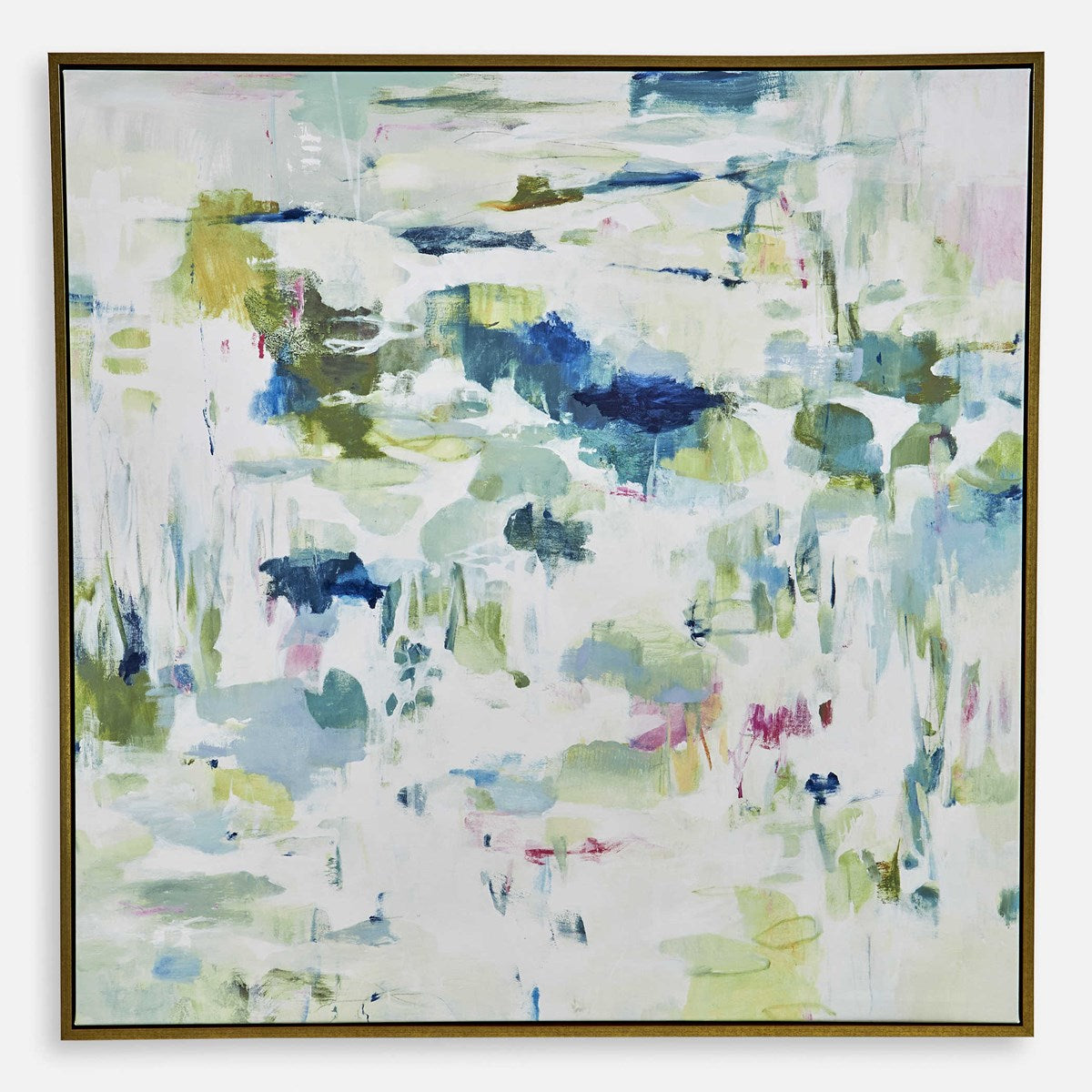 Uttermost Abstract Reflections Green and Blue Framed Canvas - Image 2