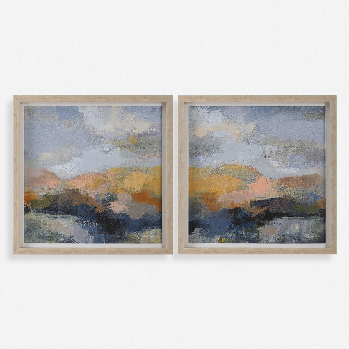 Uttermost Dusk Mountain Abstract Set of 2 Prints - Image 2