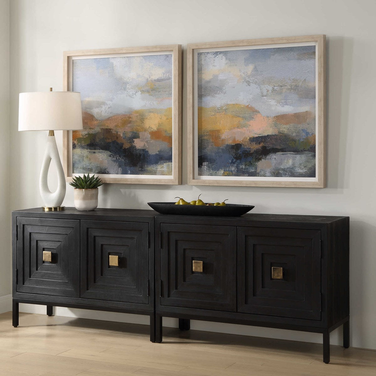 Uttermost Dusk Mountain Abstract Set of 2 Prints - Image 3