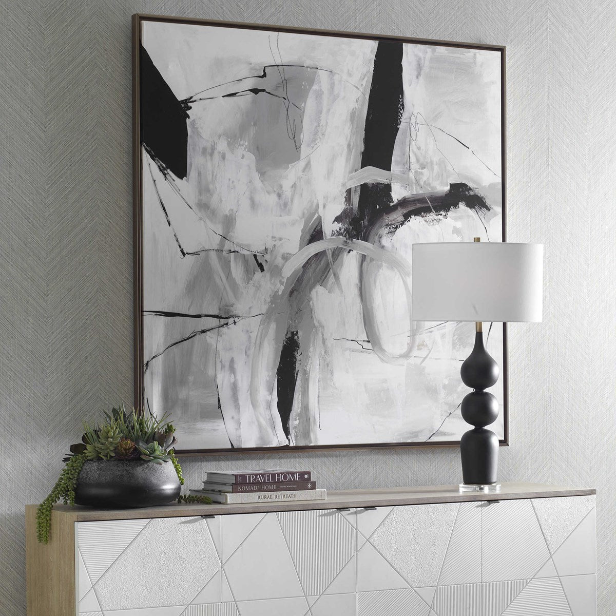 Uttermost Looping Eternity Modern Abstract Framed Canvas - Image 3