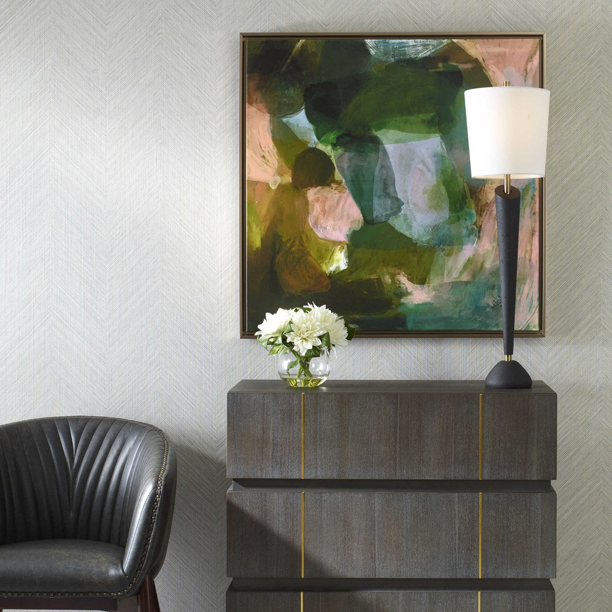 Uttermost Forever Ever Contemporary Framed Canvas - Image 1