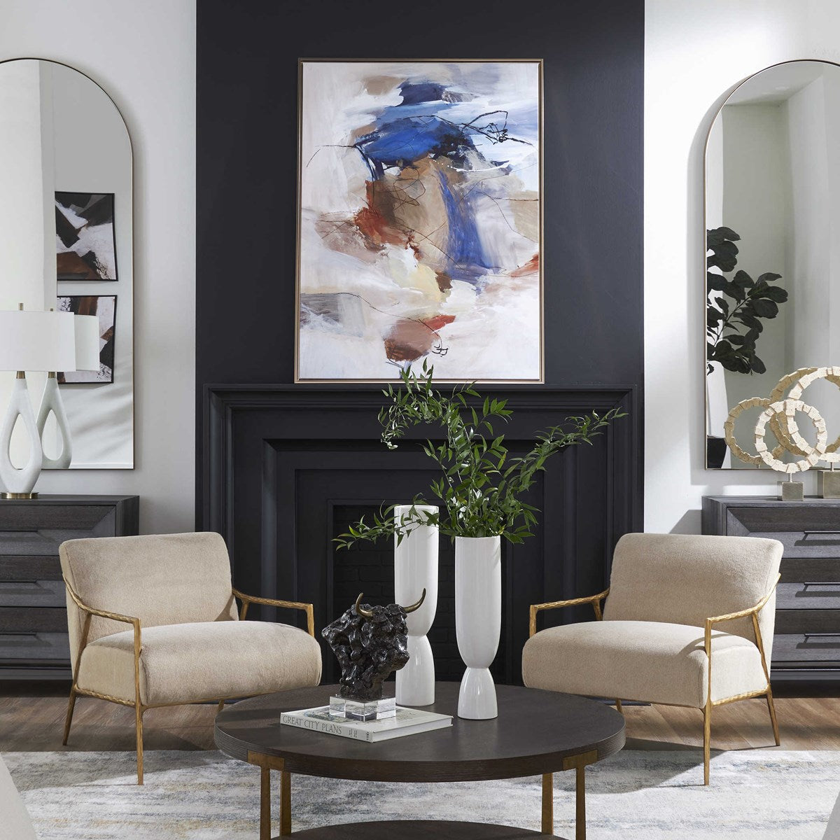 Uttermost Subtle Nuances Abstract Framed Canvas - Image 1