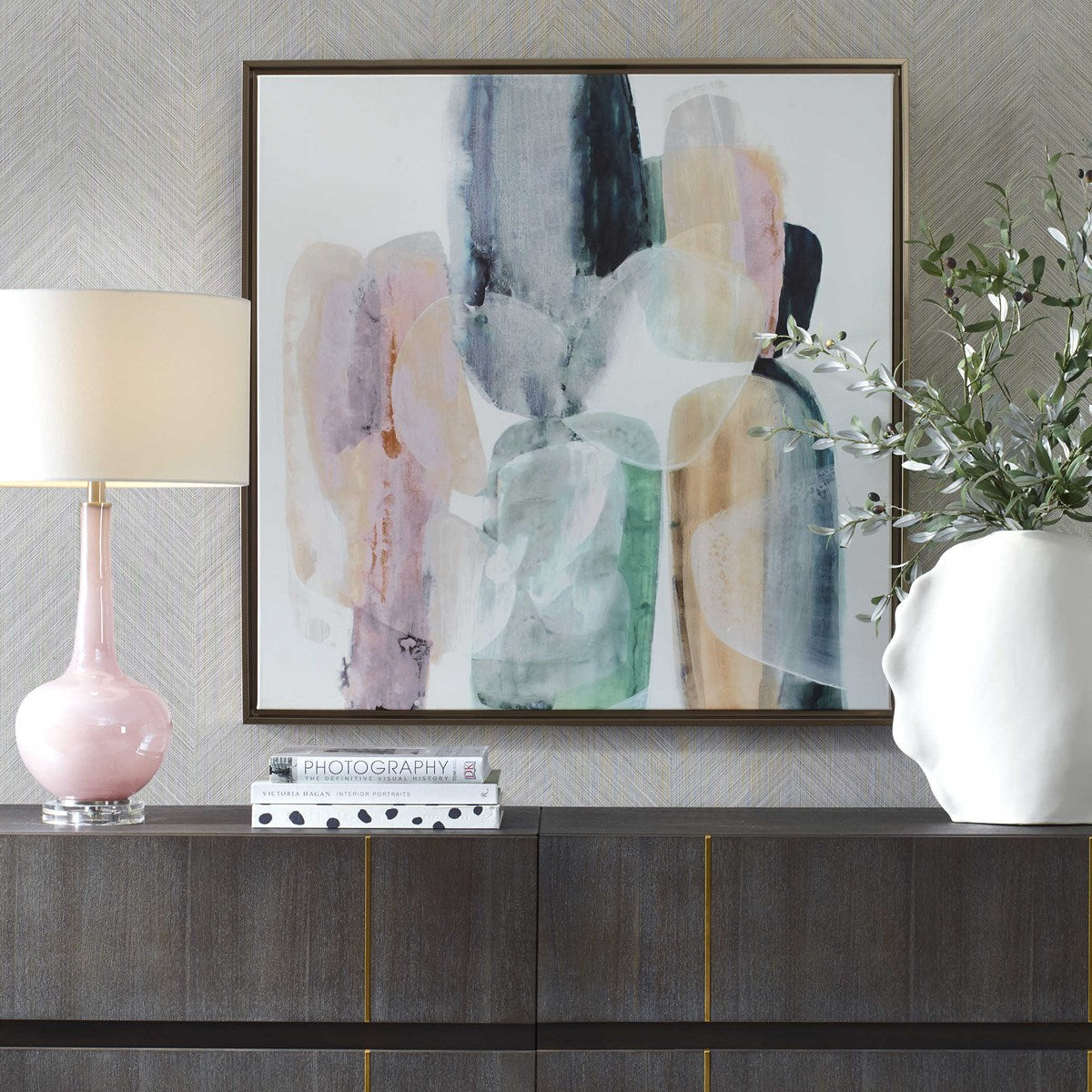 Uttermost Mood Elevator Soft Pastels Framed Canvas
