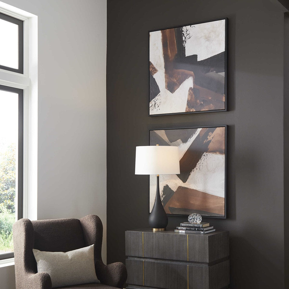 Uttermost Tactile Inspiration Set of 2 Framed Canvases - Image 1