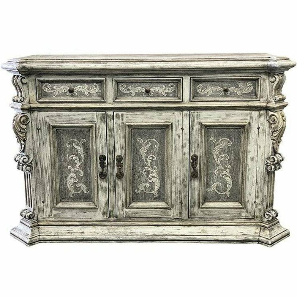 Casa Bonita Peruvian Hand-Painted Carved Wood Andalucia Buffet - Image 1