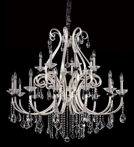 21 light crystal chandelier in chrome - Image 1