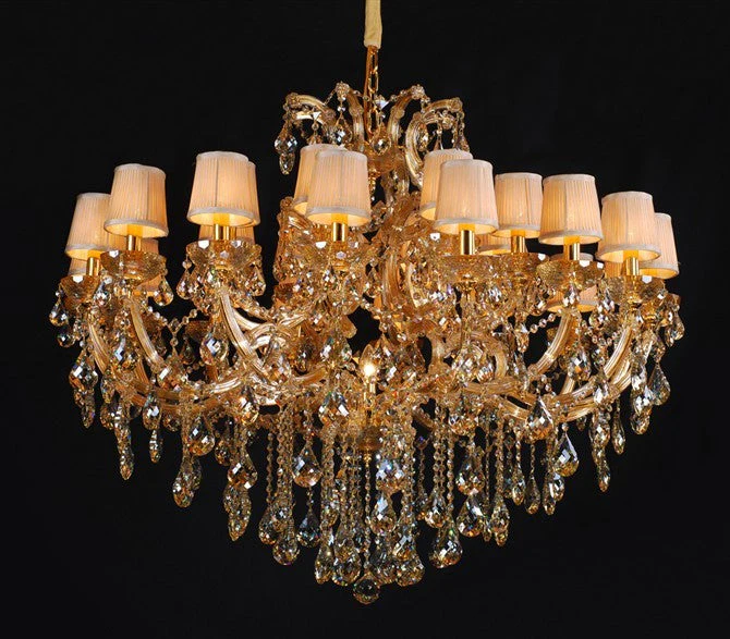 traditional crystal Chandelier in gold plated finish - Image 1