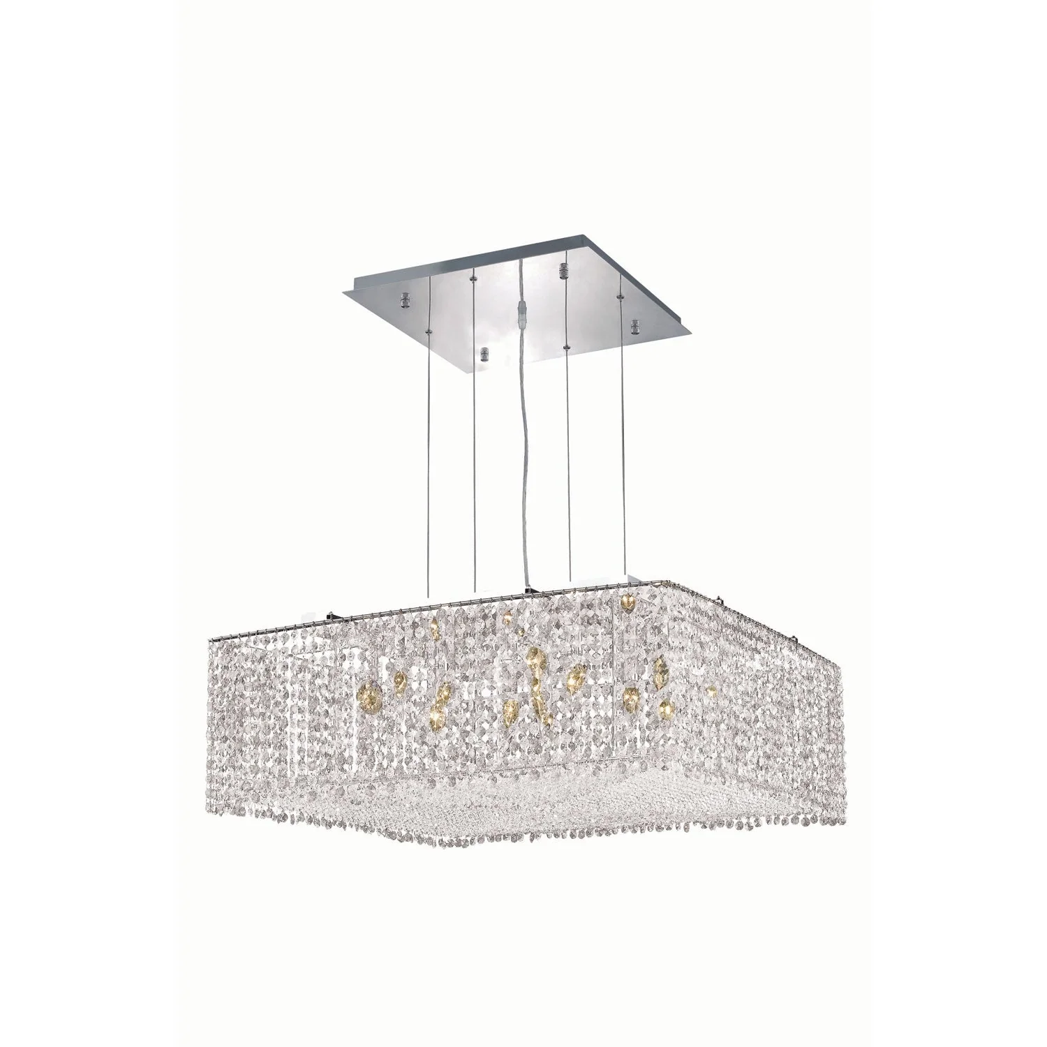 Moda Chrome 13-Light Pendant with Royal Cut Crystal - Image 1