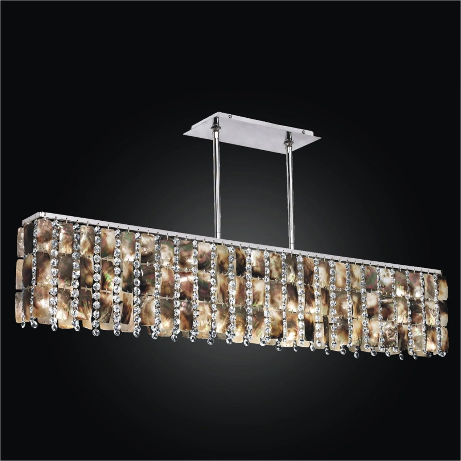 Moon Beams Chrome 44-Inch Convertible Island Pendant - Image 1