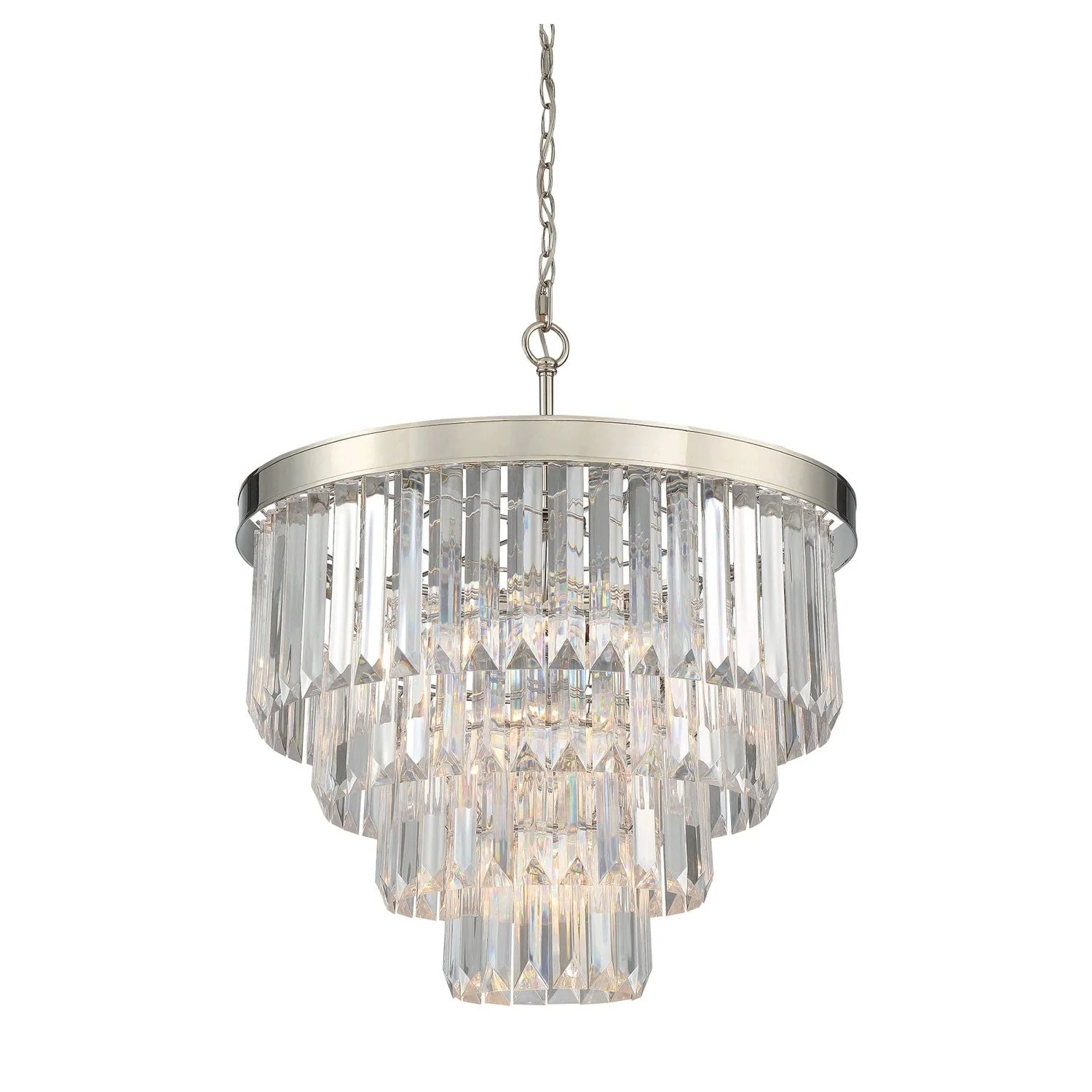 Polished Nickel Six-Light Pendant - Image 1
