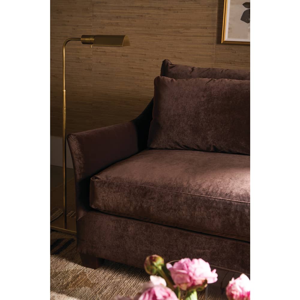Rowe Furniture Moreau Brown Velvet 85” Sofa ~ Express Collection - Image 2