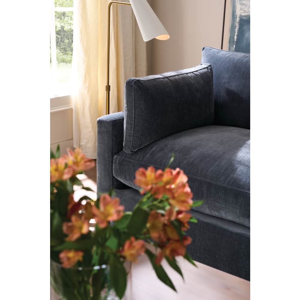 Rowe Furniture Sylvie Federal Blue Chenille 88” Sofa ~ Express Collection - Image 2