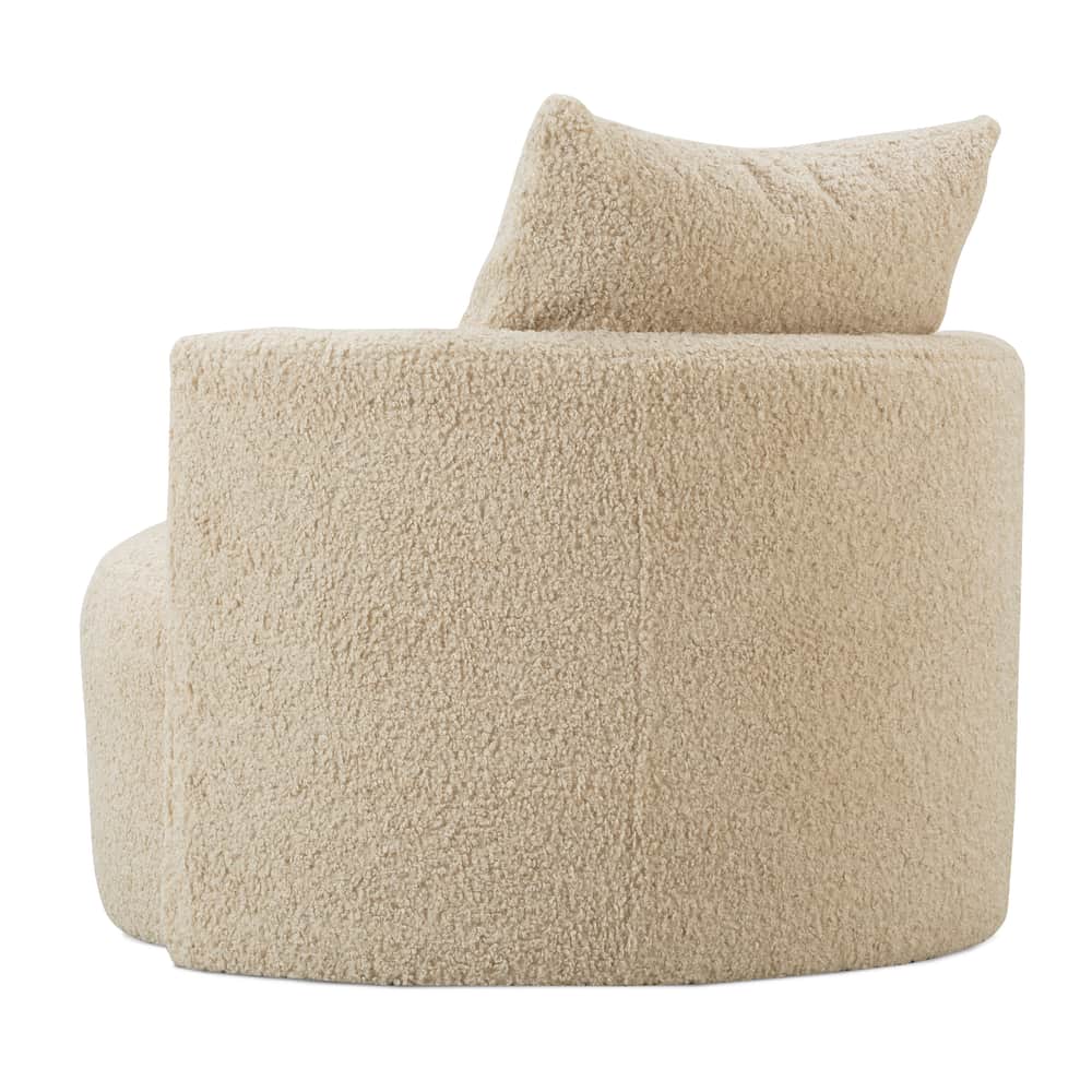 Rowe Furniture Neutral Boucle Leander Swivel Chair - Image 2