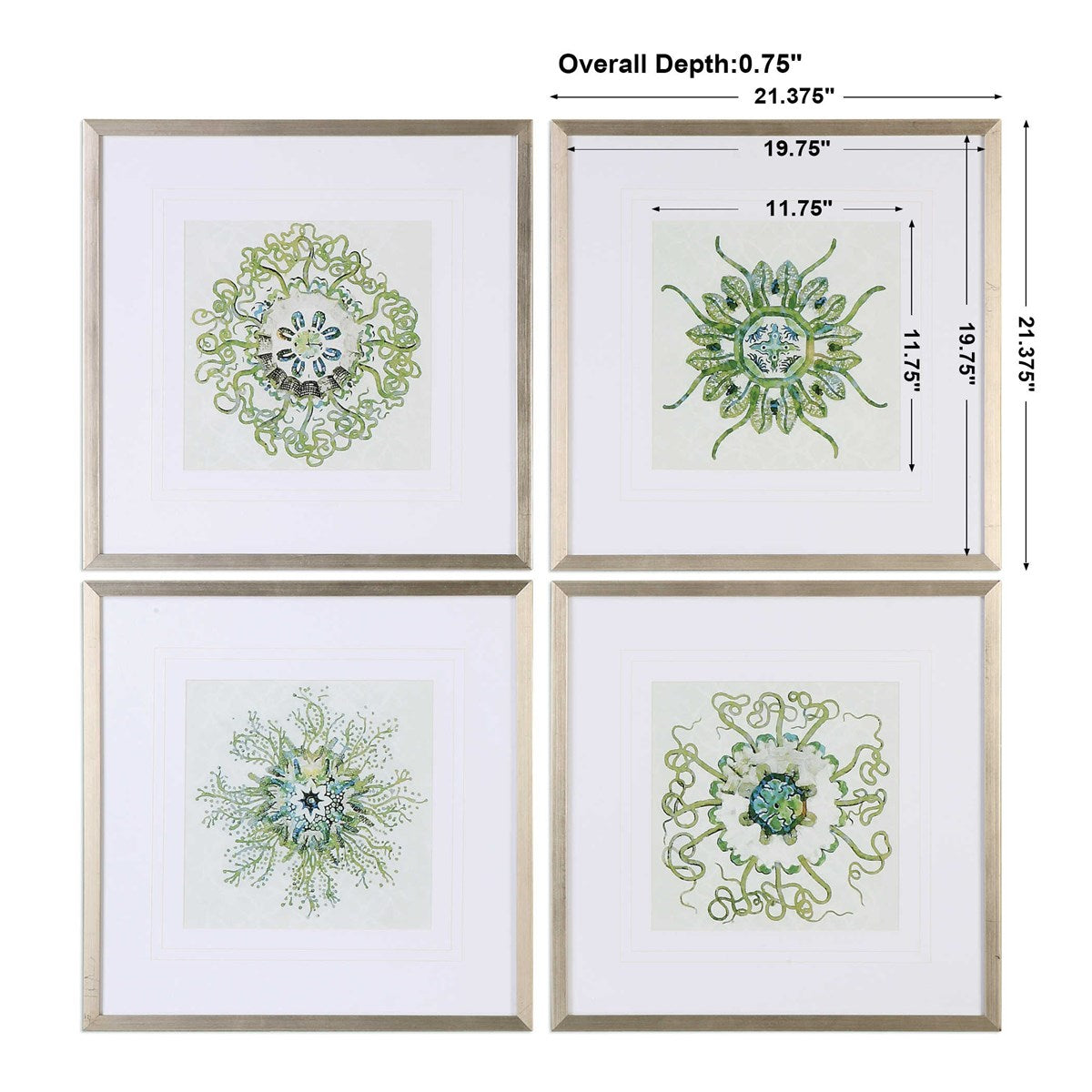 Uttermost Organic Symbols Set of 4 Framed Prints - Image 3