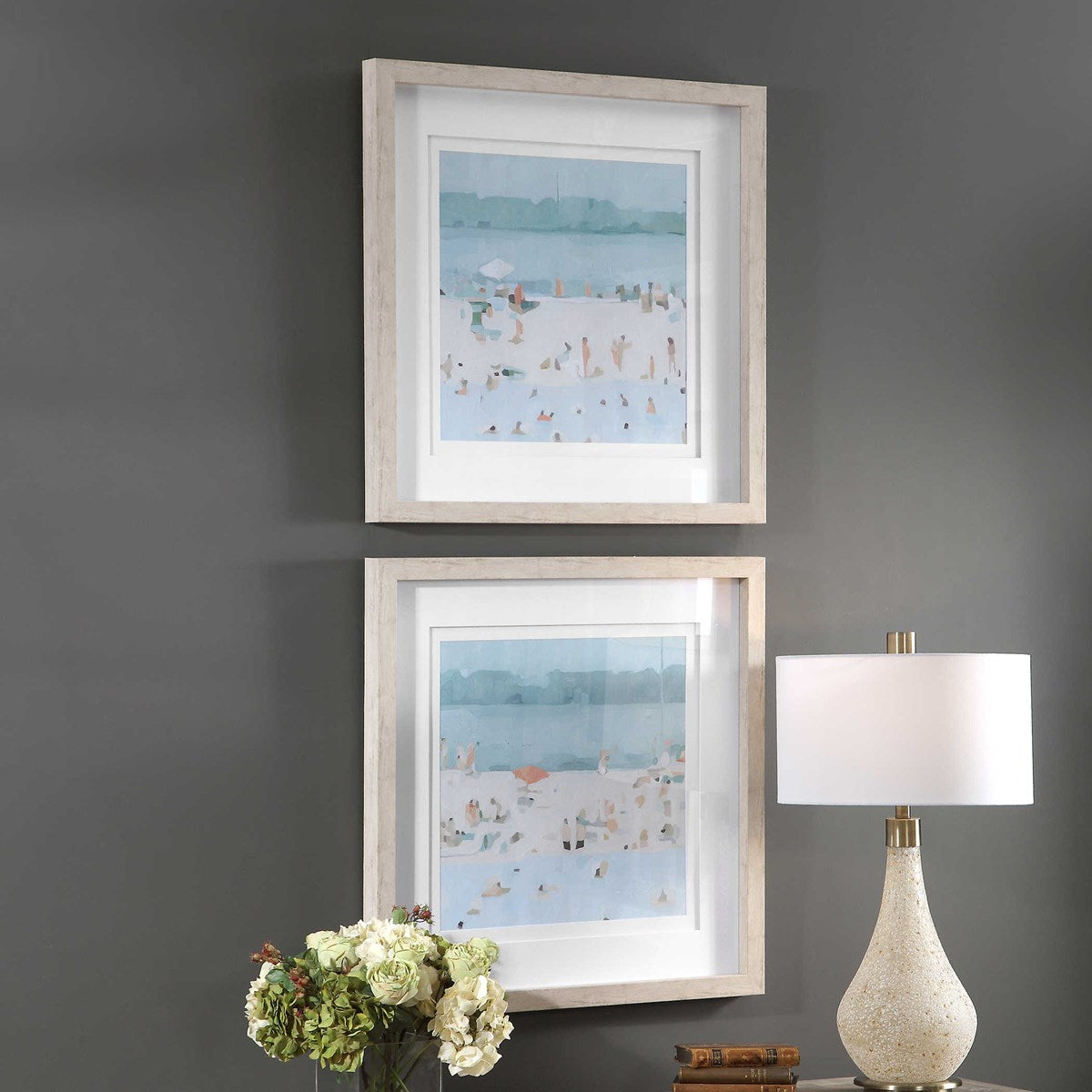 Uttermost Sea Glass Sandbar Set of 2 Framed Prints - Image 3