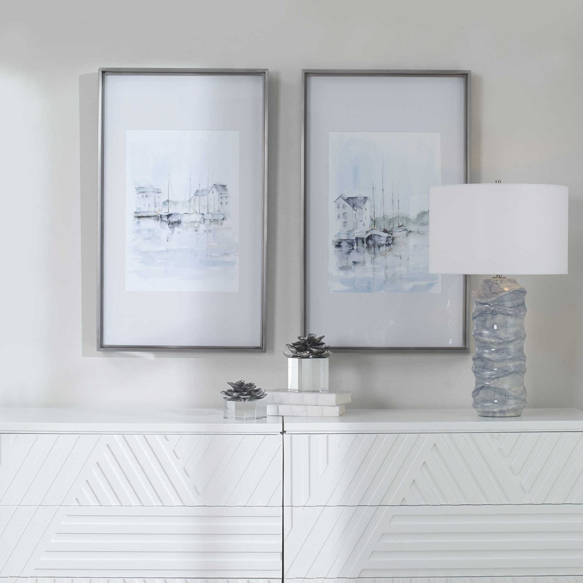 Uttermost New England Port Set of 2 Framed Prints - Image 1