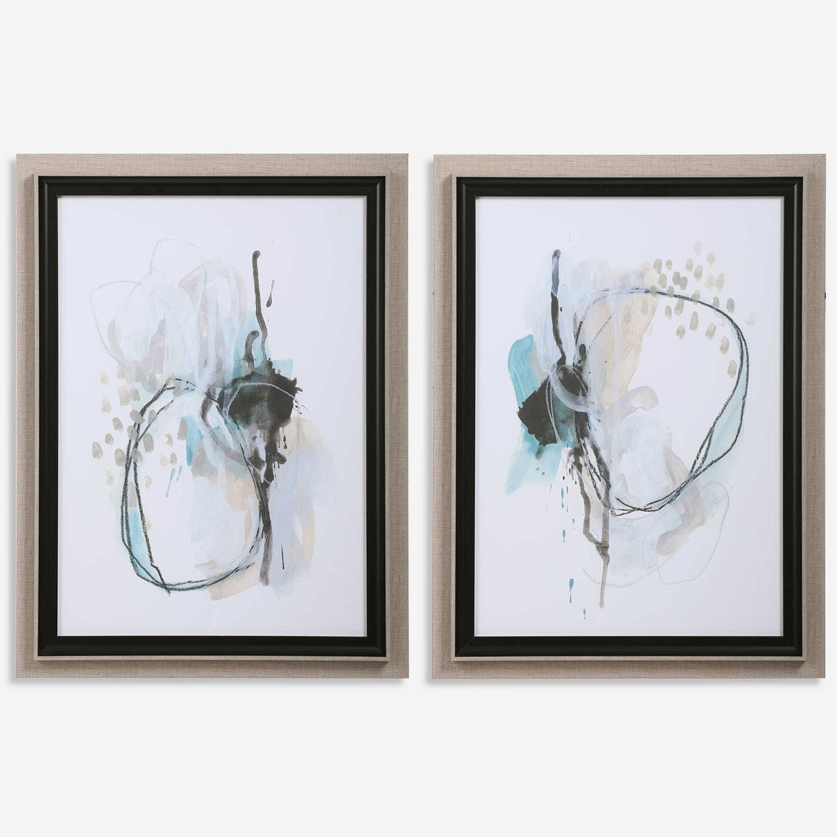 Uttermost Force Reaction Modern Abstract Set of 2 Framed Prints - Image 2