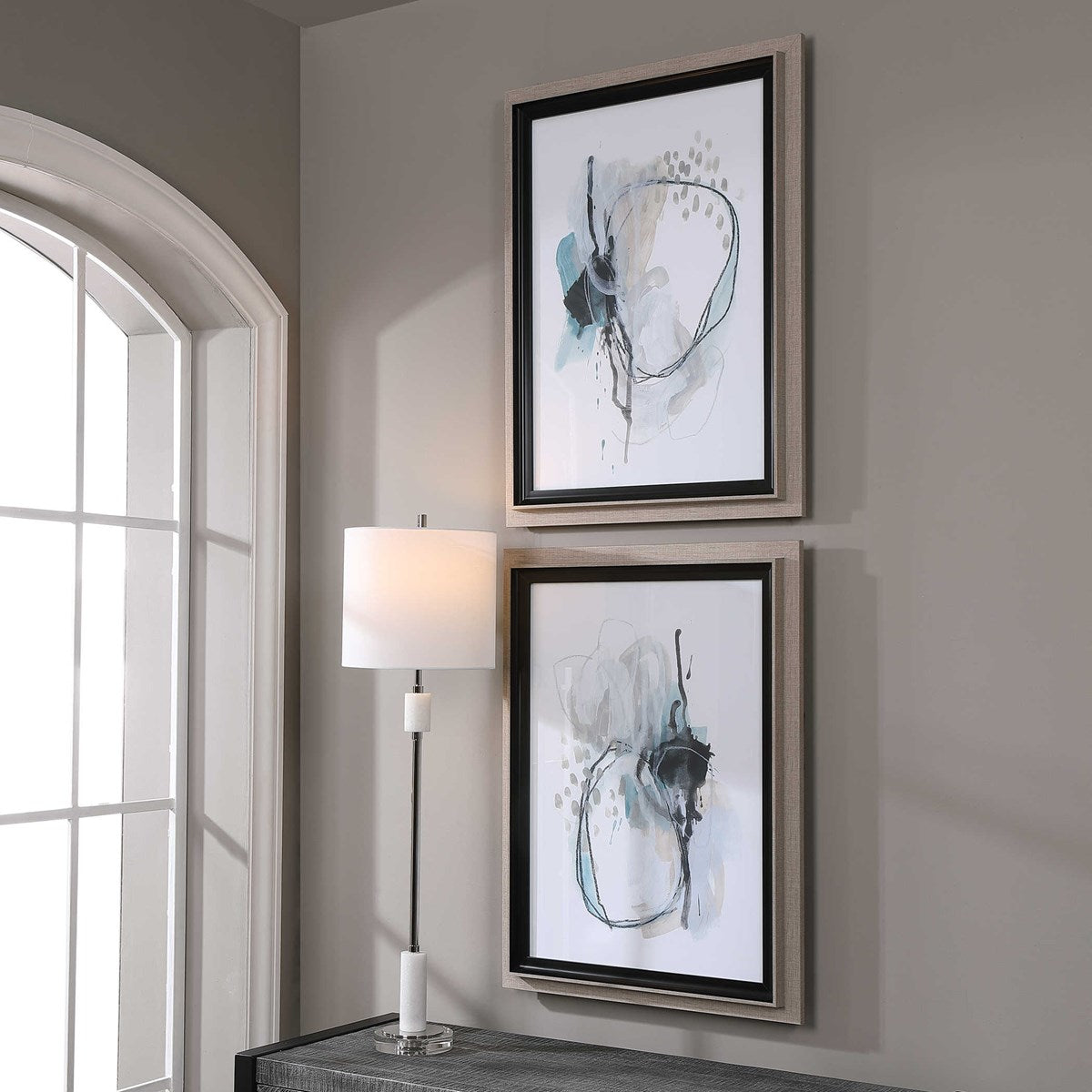 Uttermost Force Reaction Modern Abstract Set of 2 Framed Prints - Image 3