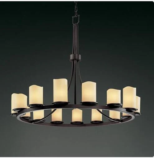 Fifteen-Light Ring Chandelier - Image 1
