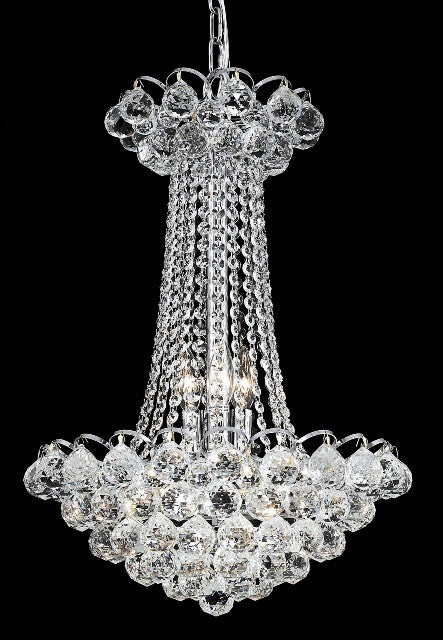 6 Lights crystal chandelier Chrome plated - Image 1