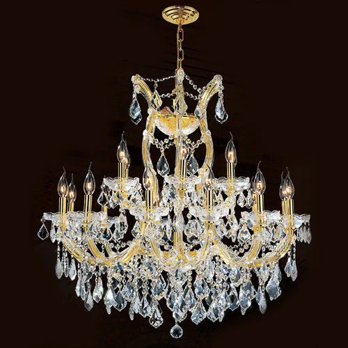 Maria Theresa 19-Light Gold Finish with Clear-Crystals Chandelier - Image 1