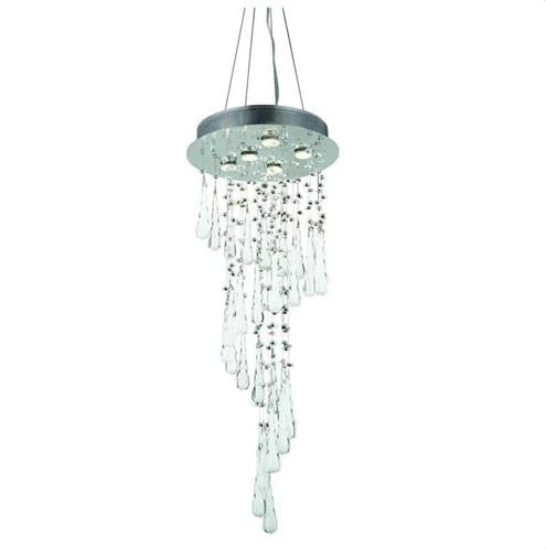 Chrome Five Light 36-in Chandelier - Image 1